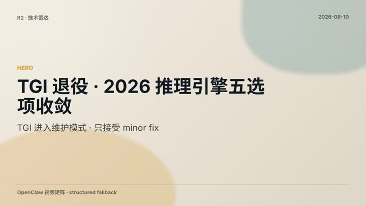 Tgi Sunset 2026 Inference Engine Landscape